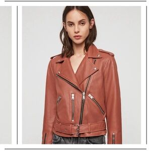 NWOT All Saints Balfern Leather Biker Jacket
